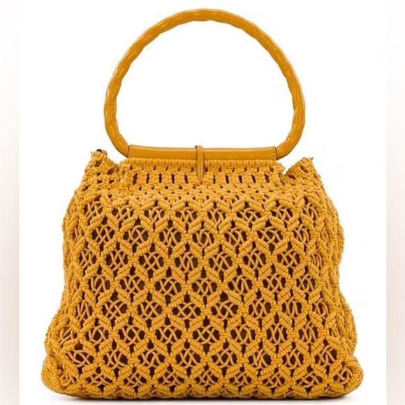 Patricia Nash Vibrant Orange Crochet Hobo Bag - Picture 3 of 8